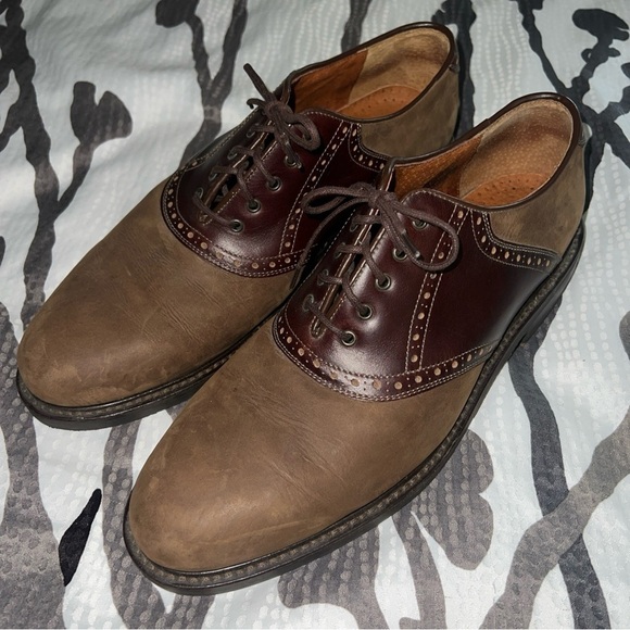 Johnston & Murphy SheepSkin Dress Oxford Shoes Brown Two Tone Leather Men’s 13M main image 7